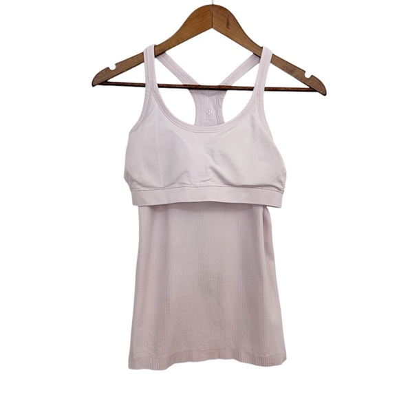 Lululemon Ebb to Street Racerback Tank in Pink Ribbed Size 6 - Picture 9 of 13
